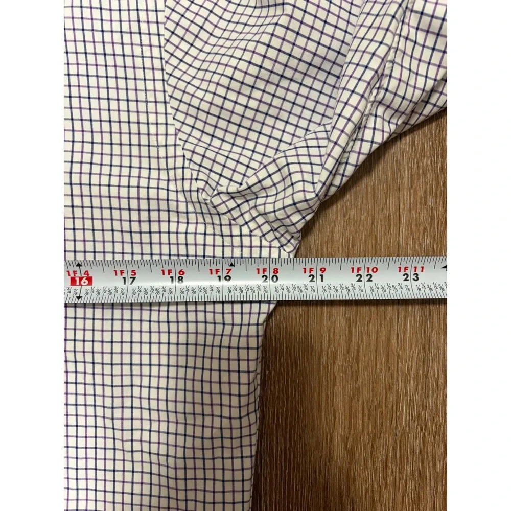 Polo Ralph Lauren Mens Custom Fit Tattersall Check Button Down Shirt Small White